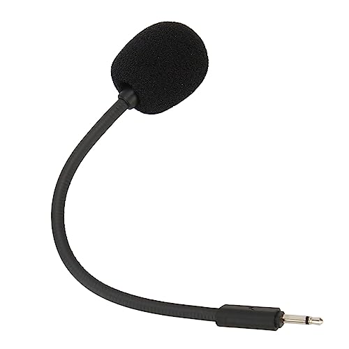 Game Mic Replacement for Gaming Headsets, Noise Cancelling Sponge, Adjustable Microphone Arm, 2.5mm Detachable Boom Microphone