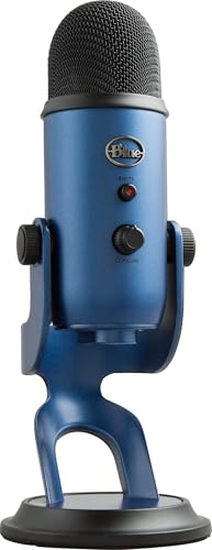 Logitech Creators Blue Yeti USB Microphone for PC, Mac, Gaming, Streaming, Podcasting, Studio and Computer Condenser Mic with Blue VO!CE Effects, 4 Pickup Patterns, Plug and Play - Midnight Blue | Mac, Gaming, Streaming, Podcasting, Studio and Computer Co
