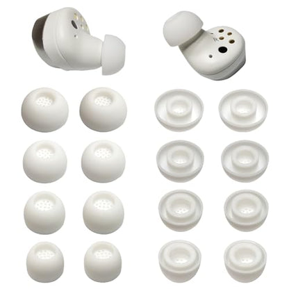 8 Pairs Earbud Tips for Sennheiser Momentum True Wireless 4 - Noise Isolating Replacement Ear Tips Momentum TWS 4 (XS/S/M/L), White - color: White-Silicone