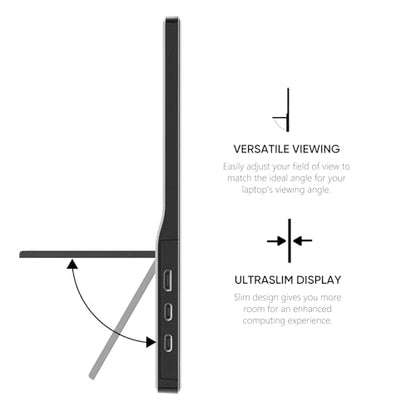 Anyuse 15.6" FHD IPS USB-C HDMI Portable Monitor | 15.6" FHD IPS ultra-slim zero-frame, kickstand, USB-C/HDMI, for PC/Mac/Phone/PS/Xbox/Switch, gaming. - size: 15.6"Portable
