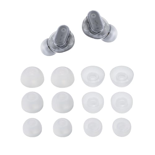 6 Pairs Replacement Silicone Ear Tips Compatible with Beats Studio Buds/Fit Pro/Studio Buds +, Silicone Earbuds Eartips Buds Cover Set for Beat Studio Buds (Transparent Without Pen) - color: Transparent without Pen