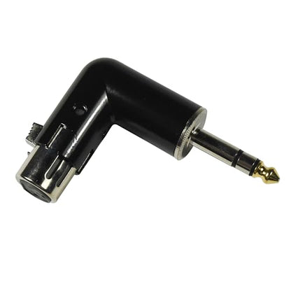 HQRP 2-Pack 3-Pin XLR Female to 1/4" / 6.35 mm Male TRS Angle Adapter with 4 Adjustable Angle Positions Right Left and 90 Degree Compatible with Mixers, Microphones, amplifiers, EQ, Rack Gear, etc - style: XLR Female to 1/4" TRS