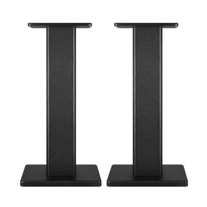 Universal Floor Black Speaker Stands, 22.64 Inch Surround Sound Stands Supports 150LB, Non-Slip Pads & Cable Ties, for Bookshelf Speaker,Satellite Speakers,Studio Monitors, Easy Installation