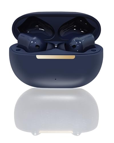 TINGER in-Ear ANC Wireless Earbuds, 35dB Active Noise Canceling Bluetooth Headphones, 24H Playtime Hi-Fi Bass Earphones with IPX4 Waterproof, Built-in Mic for Travel Workout (Blue) - color: Blue