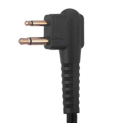 Earpiece with mic PTT Compatible for Motorola Walkie Talkie Radio cls1110 cls1410 bpr40 cp100 cp185 cp200 cp200d rdm2070d with One Pair Medium Earmolds, Covert Acoustic Tube Headset, 2 Pack
