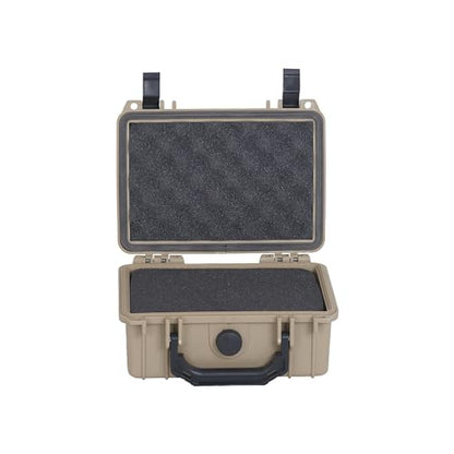 MEIJIA IP67 waterproof hard compact case,Customizable Fit Foam,8.12”x6.56”x 3.56”,Fit Use of Drones, Cameras,Equipments,lens (Desert Tan) - color: Desert Tan, size: 8.12 x 6.56 x 3.56 inches