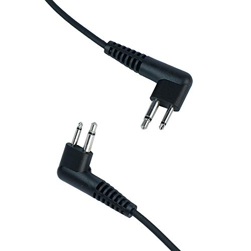 Caroo G-Shape Earpiece Compatible with Motorola CP200 Radio | walkie talkie headset with PTT microphone compatible with Motorola CLS1410 RDM2070d CP185 BPR40 2-pin radios