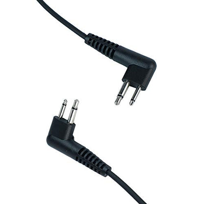Caroo G-Shape Earpiece Compatible with Motorola CP200 Radio | walkie talkie headset with PTT microphone compatible with Motorola CLS1410 RDM2070d CP185 BPR40 2-pin radios