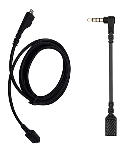 Arctis5 Replacement Audio Cable Detachable Audio Cord Compatible with SteelSeries Arctis 3 Arctis 7 Arctis Pro Headset (Sound Card Cable+Adapter Cable)