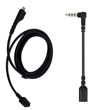 Arctis5 Replacement Audio Cable Detachable Audio Cord Compatible with SteelSeries Arctis 3 Arctis 7 Arctis Pro Headset (Sound Card Cable+Adapter Cable)