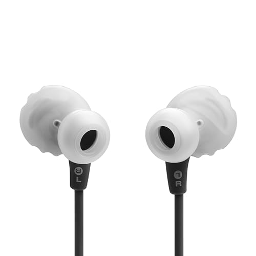 JBL Endurance Run 3 USB-C - Wired Sport Headphones - Black/Gray | FlipHook technology for versatile wearing style, IP65 dustproof and water-resistant, 3-button remote with microphone