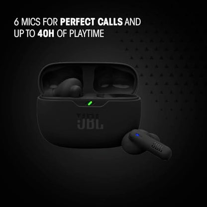 JBL Vibe Beam 2 - True Wireless Noise Cancelling Earbuds Pure Bass Sound & Smart Ambient Technology, 4mics for Crisp, Clear Calls, up to 40Hrs of Playback, IP54 Dust & Water Resistant (Pink) (Renewed)