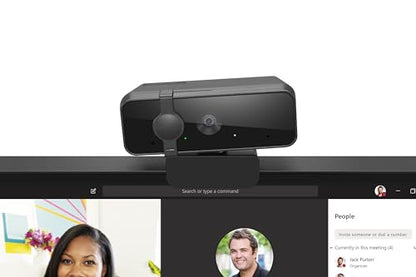 Lenovo HD 1080p Webcam (300 FHD)- Black w/ 95° Wide Angle, 360° Rotation Pan & Tilt, Dual Microphones, Privacy Shutter - color: Black, style: 300 FHD
