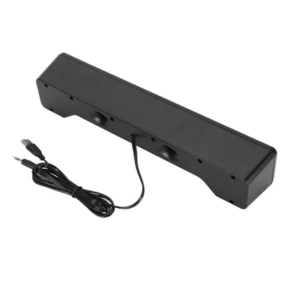 Computer Speakers, Gaming PC Sound Bar with HiFi Stereo Sound, AUX Mode, Adjustable Volume, External Speaker for PC Laptop