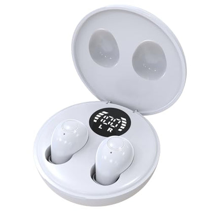 Invisible Sleep Headphones,Mini Invisible Silicone Sleep Earbuds for Side Sleepers, Noise Blocking Sleeping Headphones,Extensive Sleep Audio, Ultra Comfort for Side Sleepers,Bluetooth 5.4(White) - color: White
