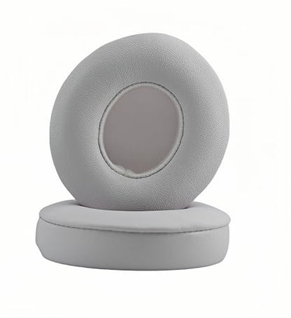 Solo 4 Ear Pads Replacement Ear Cushion Cover Compatible with Beats Solo 4 Wireless Headphones -Softer Protein Leather High Density Memory Foam White