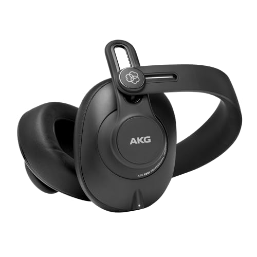 AKG Pro Audio K361 Wired, Over-Ear, Closed-Back, Light Weight, Foldable, Professional Recording Studio Headphones, Studio Monitor Mixing, Podcast, DJ Stereo Headsets, Black - style: K361