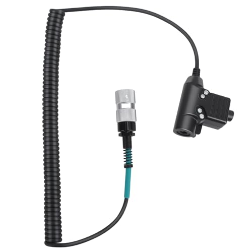 Renastar Military U94 PTT Adapter for Two Way Radio PRC 152, TP120 6 Pin Push-To-Talk Switch for Baofeng Harris Falcon 3 iii an/prc-152a PRC-148 PRC-152 PRC-163 Walkie Talkie