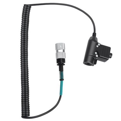 Renastar Military U94 PTT Adapter for Two Way Radio PRC 152, TP120 6 Pin Push-To-Talk Switch for Baofeng Harris Falcon 3 iii an/prc-152a PRC-148 PRC-152 PRC-163 Walkie Talkie