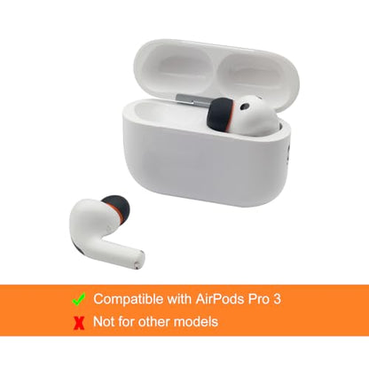 Klowcok Replacement Foam Ear Tips for AirPods Pro 3 Silicone Shield, Medium | Memory Foam Tips Compatible with AirPods Pro3 3rd Generation 2025, Fit in The Charging Case, 3 Pairs, Black - size: Medium