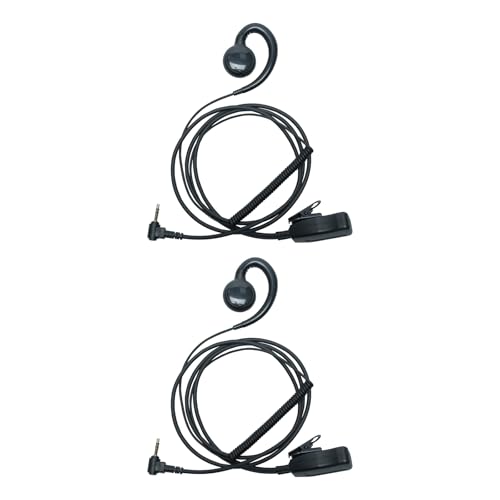 C Shape Earpiece Headset with PTT Mic Compatible with Motorola Talkabout MR350R MH230R T260 T600 T200TP T260TP T460 2Pack