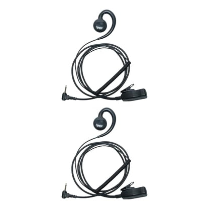C Shape Earpiece Headset with PTT Mic Compatible with Motorola Talkabout MR350R MH230R T260 T600 T200TP T260TP T460 2Pack