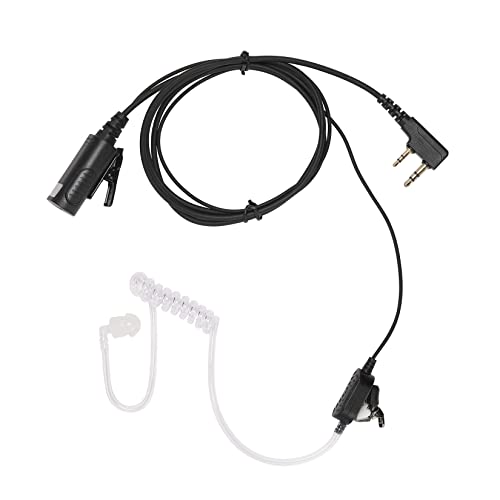 Earpiece Surveillance Kit Compatible with BaoFeng, BTECH, Kenwood Walkie Talkie with PTT Mic Headset Accessories (Acoustic Tube) - style: Acoustic Tube