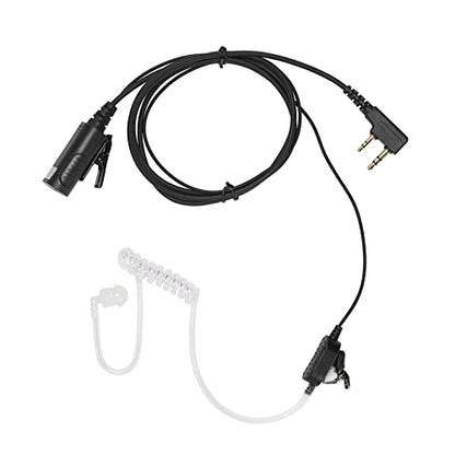 Earpiece Surveillance Kit Compatible with BaoFeng, BTECH, Kenwood Walkie Talkie with PTT Mic Headset Accessories (Acoustic Tube) - style: Acoustic Tube