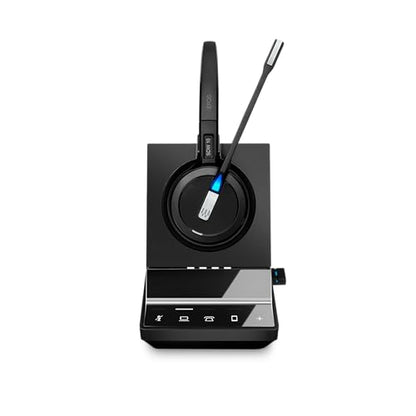 Sennheiser SDW 5016 (507016) Single-Sided Wireless DECT Headset for Desk Phone Softphone/PC& Mobile Phone Connection Dual Microphone Ultra Noise-Canceling, Black, 3 inches