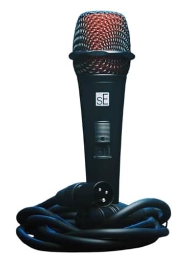 SE Electronics V2 SWITCH XLR Bundle: Dynamic Handheld Vocal Microphone with On/Off Switch, Supercardioid Capsule, WS07 External Windscreen for V Series Mics, Live Performance Speech, 2-items