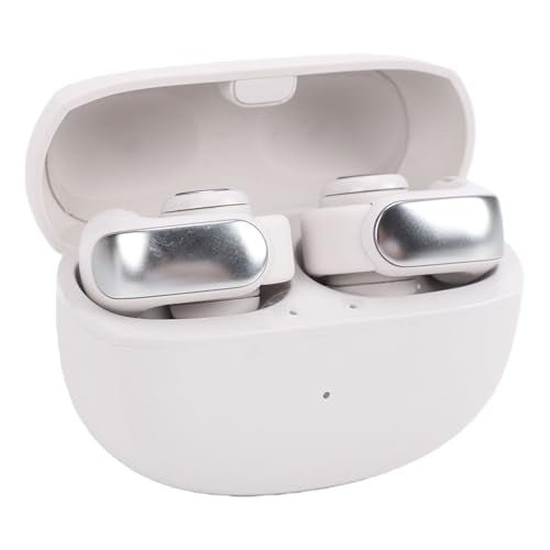 Cryfokt Bluetooth 5.3 Earbuds, Secure Fit Wireless Sports Earbuds IPX5 with Charging Case for Running Sports Meetings (Gray White) - color: Gray White