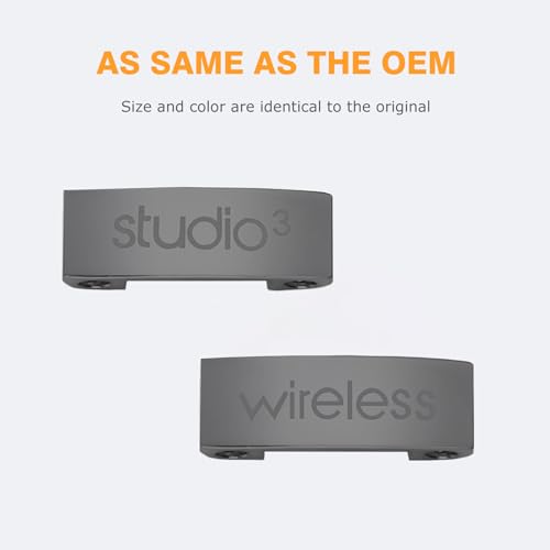 Studio 3 Hinge as Same as The OEM Replacement Parts Accessories Durable Repair Kit Compatible with Beats by Dre Studio3 (A1914), Studio 2 Wired/Wireless, Studio Pro (A2924) Headphones (Gray) - color: Gray