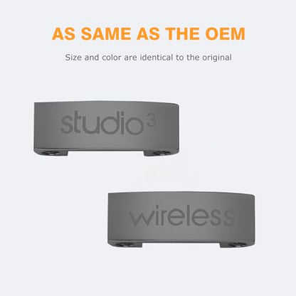 Studio 3 Hinge as Same as The OEM Replacement Parts Accessories Durable Repair Kit Compatible with Beats by Dre Studio3 (A1914), Studio 2 Wired/Wireless, Studio Pro (A2924) Headphones (Gray) - color: Gray