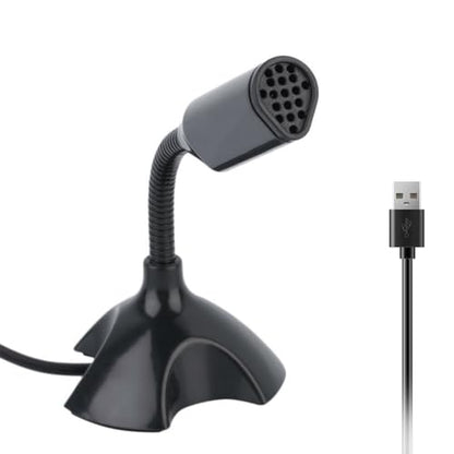 USB Computer Microphone Professional Network Chat Tool Plug and Play Suitable for Desktop and Laptop Computers (Black)