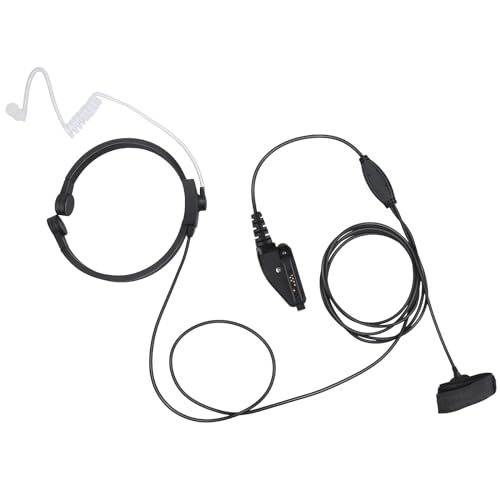 2-Way Radio Throat Mic Headset Walkie Talkie Tactical Neck Microphone Earpiece for Kenwood Nexedge nx 5300 k2 nx-3300 nx-5300-k2 nx-200 nx-300 nx-5200 tk-3180