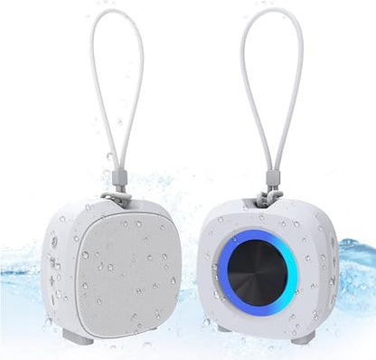 Bluetooth Speaker Portable Media Players Clear Loud Stereo Sound Deep Bass Wireless Speaker With Lights TWS IPX5 Waterproof Small Speakers Long Playtime for Home/Party/Outdoor/Beach Electronic Gadgets - color: Silver