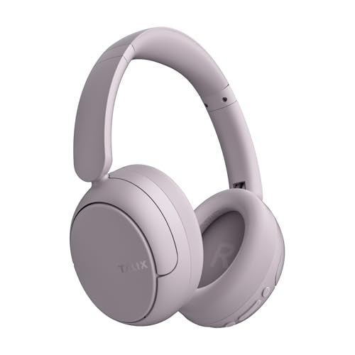 TALIX H30 Hybrid Active Noise Cancelling Headphones, 110H Playtime Hi-Res Audio Bluetooth 6.0 Wireless Over Ear ANC Headphones for Commute/Travel (Purple) - color: Purple
