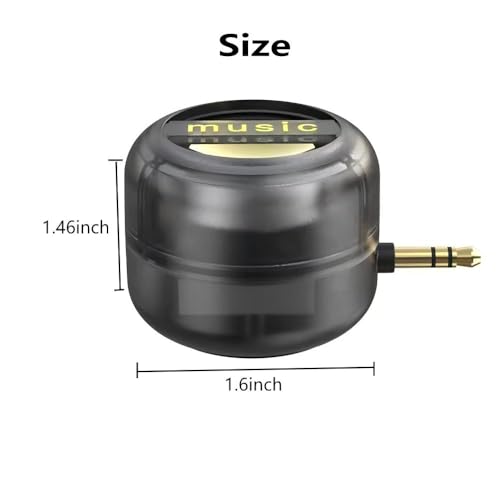 Mini Portable Plug-in Speaker, 3.5mm AUX Audio Jack Sound Amplifier, Loud Volume Booster for Phone Calls, Tablet, MP3, Musical Instruments, Pocket Size Design, No Bluetooth, No Cable Needed