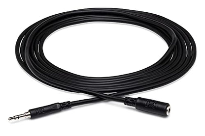 Hosa MHE-125 3.5 mm TRS to 3.5 mm TRS Headphone Extension Cable, 5 Feet - size: 25 feet