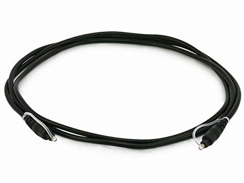 Monoprice S/PDIF (Toslink) Digital Optical Audio Cable, 5.0mm Outside Diameter, Gold Plated Ferrule, 6 Feet, Black
