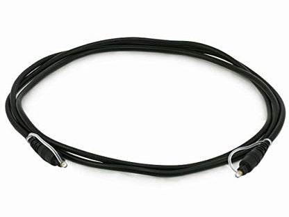 Monoprice S/PDIF (Toslink) Digital Optical Audio Cable, 5.0mm Outside Diameter, Gold Plated Ferrule, 6 Feet, Black
