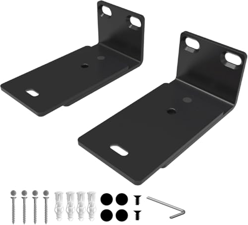 Adjustable Soundbar Wall Mount for Bose Sound Bar, Black, Pair | Compatible with Bose 300/500/550/600/700/900 Lifestyle Ultra, Smart Sound Bar, TV Speaker, Mounting Under TV Bracket, Black - color: Black