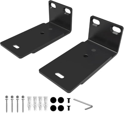 Adjustable Soundbar Wall Mount for Bose Sound Bar, Black, Pair | Compatible with Bose 300/500/550/600/700/900 Lifestyle Ultra, Smart Sound Bar, TV Speaker, Mounting Under TV Bracket, Black - color: Black
