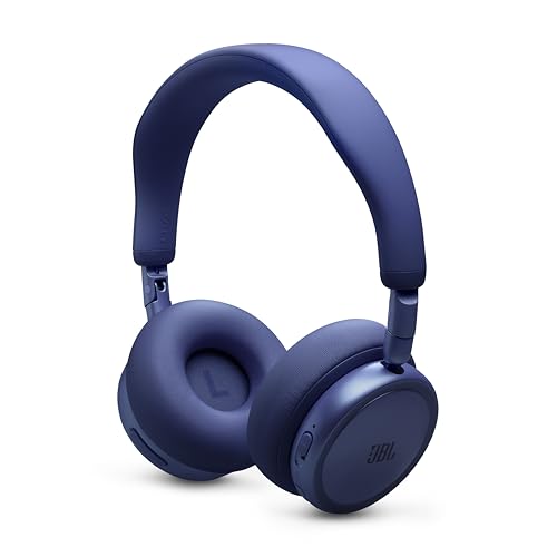 JBL Live 680NC - Noise Cancelling Headphones - Blue | JBL Signature Sound with Hi-Res Audio wired and wireless, True Adaptive Noise Cancelling 20, real time calibration - color: Blue