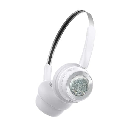 Over Ear Headphones Bluetooth, Active Noise Cancelling, On Ear Headphones, Light Weight Earphones, Comfort Headsets, for Travel Home Office PC (White)