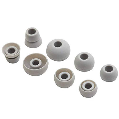 Alitutumao 8pcs Replacement Earbuds Silicone Eartips Compatible with Wireless Powerbeats 3 Powerbeats3 Beats by dr dre Earphones (Grey) - color: Grey