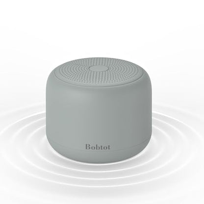 Bobtot Portable Bluetooth Speakers with Strap Easy to Carry Mini Speaker | Wireless Waterproof with Loud Stereo Sound, 20 Hours Playtime, Rechargeable Battery, Built-In Microphone, Dark Gray - color: Dark Gray