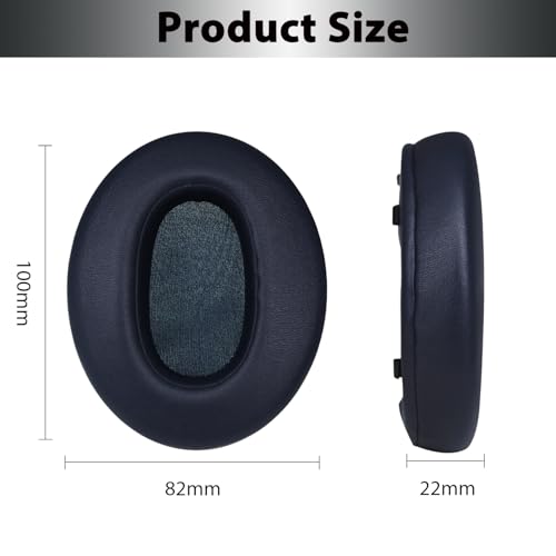 WH-XB910N Replacement Earpads Ear Cushions with Net and Buckle,Noise Canceling Headset Cover Ear Pads Repair Parts for Sony WH-XB910N Over-Ear Wired&Wireless Headphone(Blue) | Softer Protein Leather & High-Density Memory Foam Earpads for Sony YY2951, Adde