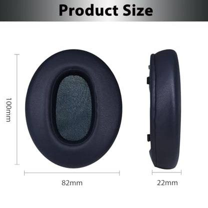 WH-XB910N Replacement Earpads Ear Cushions with Net and Buckle,Noise Canceling Headset Cover Ear Pads Repair Parts for Sony WH-XB910N Over-Ear Wired&Wireless Headphone(Blue) | Softer Protein Leather & High-Density Memory Foam Earpads for Sony YY2951, Adde