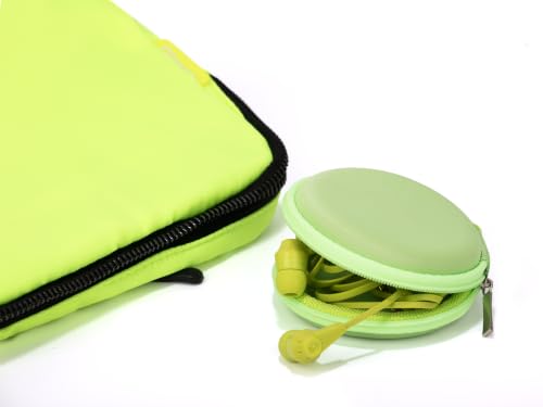 Ginsco Mini-Portable Hard Shell Earbuds Case for Apple EarPods Headphones USB-C Wired Ear Buds/Skullcandy Jib Wired Earbuds, Travel Case for Earphones Earplugs (2, Green) - color: Green